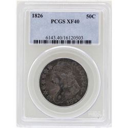 1826 Capped Bust Half Dollar Coin PCGS XF40