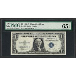 1935C $1 Silver Certificate Note Fr.1612 PMG Gem Uncirculated 65EPQ