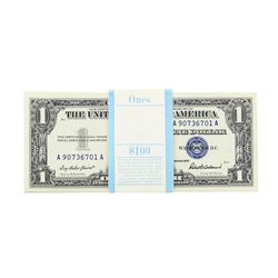 Pack of (100) 1957 $1 Silver Certificate Notes Uncirculated- See Notes