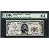 Image 1 : 1929 $5 National Currency Note Wichita, KS CH# 2782 PMG Choice Uncirculated 64