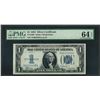 Image 1 : 1934 $1 Funnyback Silver Certificate Note Fr.1606 PMG Choice Uncirculated 64EPQ