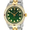 Image 1 : Rolex Men's Two Tone 14K Green String Diamond & Ruby Diamond Datejust Wristwatch