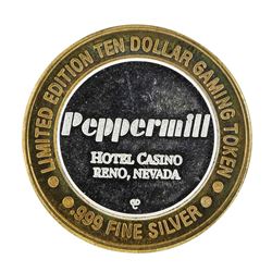 .999 Silver Peppermill Hotel Casino Reno, NV $10 Casino Limited Edition Gaming T