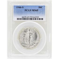 1946-S Walking Liberty Half Dollar Coin PCGS MS65