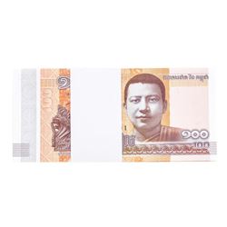 Pack of (100) Consecutive Cambodia 100 Riels Uncirculated Notes