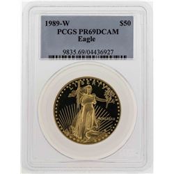 1989-W $50 American Gold Eagle Coin PCGS PR69DCAM