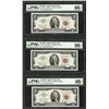 Image 1 : Lot of (3) Consecutive 1963 $2 Legal Tender Notes Fr.1513 PMG Gem Uncirculated 6