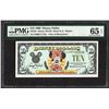 Image 1 : 1990 $10 Disney Dollars Note PMG Gem Uncirculated 65EPQ