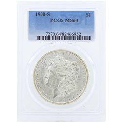 1900-S $1 Morgan Silver Dollar Coin PCGS MS64