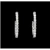 Image 1 : 14KT White Gold 2.00 ctw. Diamond Hoop Earrings