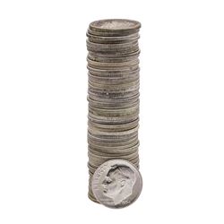 Roll of (50) 1954-D Brilliant Uncirculated Roosevelt Dimes