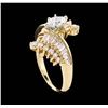 Image 4 : 14KT Yellow Gold 1.15 ctw Diamond Ring