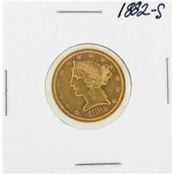 1882-S $5 Liberty Head Half Eagle Gold Coin