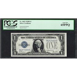 1928B $1 Funnyback Silver Certificate Note Fr.1602 PCGS Gem New 65PPQ