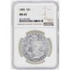 Image 1 : 1885 $1 Morgan Silver Dollar Coin NGC MS65