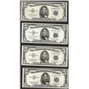 Image 1 : Lot of (4) 1953 $5 Silver Certificate Notes