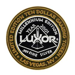 .999 Silver Luxor Las Vegas, Nevada $10 Casino Limited Edition Gaming Token