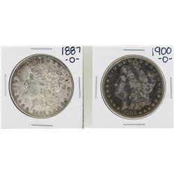 1887-O & 1900-O $1 Morgan Silver Dollar Coins