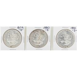 1879-S to 1881-S $1 Morgan Silver Dollar Coins