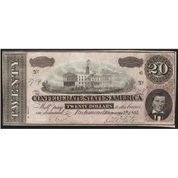 1864 $20 Confederate States of America Note