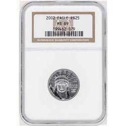 2002 $25 Platinum American Eagle Coin NGC MS69