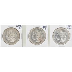 1880-S to 1882-S $1 Morgan Silver Dollar Coins