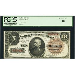 1890 $10 Treasury Note Fr.366 PCGS Extremely Fine 40