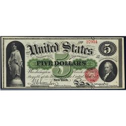 1863 $5 Legal Tender Note Fr.63a