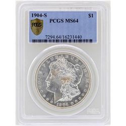 1904-S $1 Morgan Silver Dollar Coin PCGS MS64