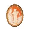 Image 1 : 14K Gold and Shell Cameo Brooch