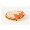 Image 2 : 14K Gold and Shell Cameo Brooch