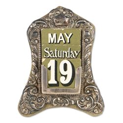 Sterling Silver Desk Calendar