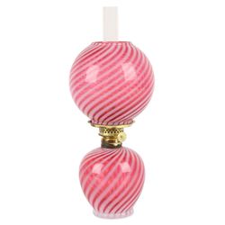 Miniature Cranberry Swirl Oil Lamp