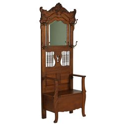 Quarter-Sawn Oak Hall Bench