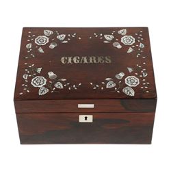 Inlaid Rosewood Cigar Humidor