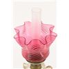 Image 8 : Meissen Lamp with Cranberry Shade