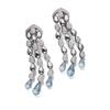 Image 1 : A PAIR OF BLUE TOPAZ AND DIAMOND EARPENDANTS