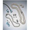 Image 1 : A DOUBLE STRAND SEMI-BAROQUE CULTURED PEARL NECKLACE