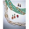 Image 1 : A STYLISH SET OF FIRE OPAL, EMERALD AND DIAMOND JEWELRY