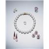 Image 1 : A SET OF PINK OPAL, PINK SAPPHIRE AND DIAMOND JEWELRY