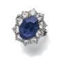 Image 1 : A FINE KASHMIR SAPPHIRE RING