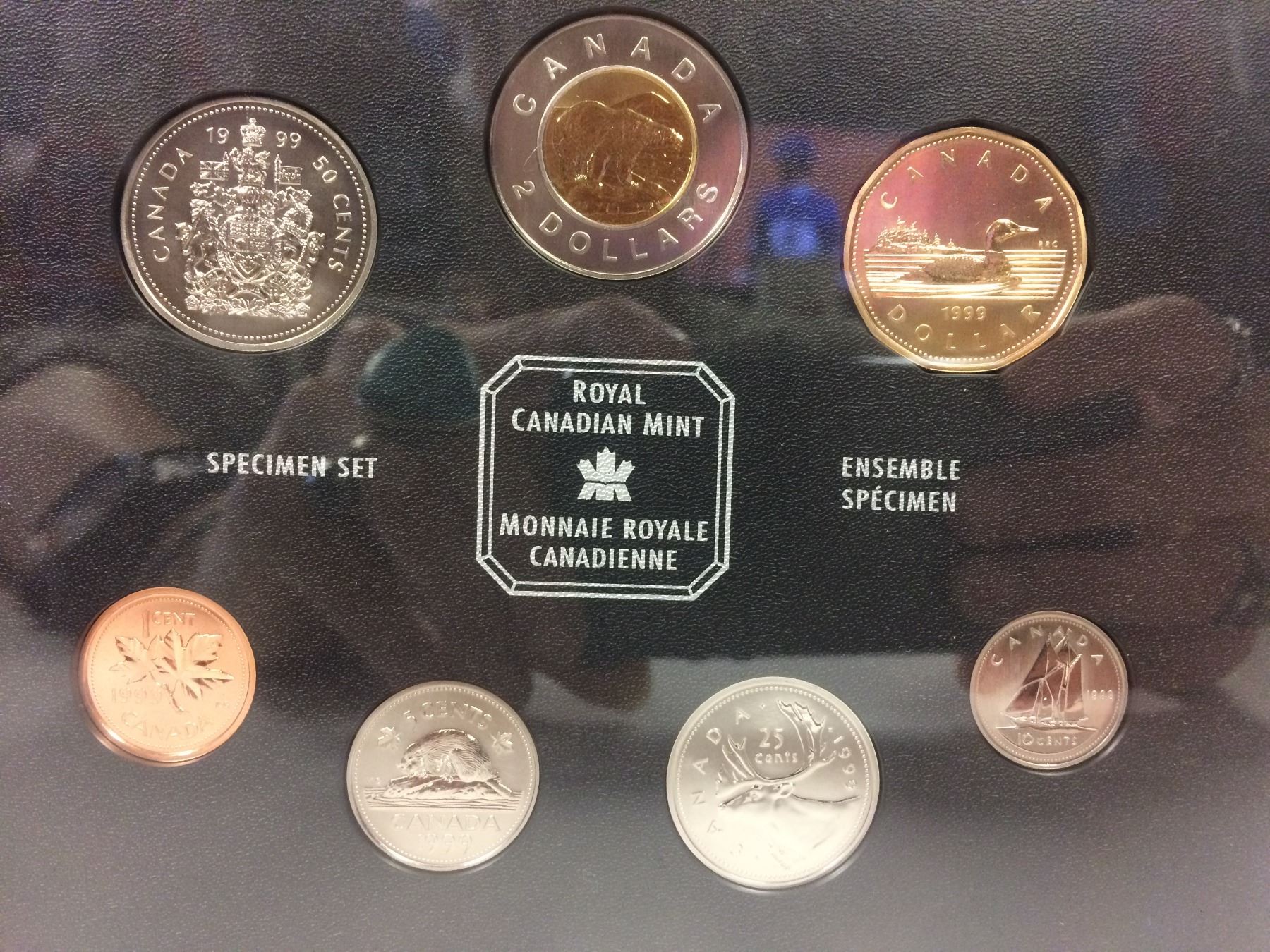 1999 SPECIMEN SET ROYAL CANADIAN MINT 7COIN SET SPECIAL NUNAVUT TOONIE