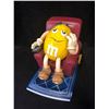 Image 1 : 1999 Yellow Peanut M & M Candy Dispenser Lazy Recliner Chair Watching TV w/ Remote