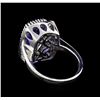 Image 3 : 14KT White Gold 5.95 ctw Tanzanite and Diamond Ring