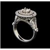 Image 4 : 14KT White Gold 1.48 ctw Diamond Ring