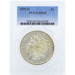 1890-O $1 Morgan Silver Dollar Coin PCGS MS65