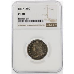1837 Capped Bust Quarter Coin NGC VF30