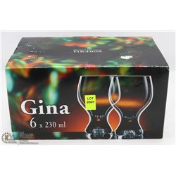6PC GINA 230ML GLASSES