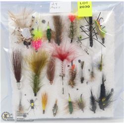24 ASSORTED FLY FISHING FLIES