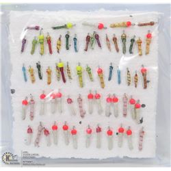 60 ASSORTED FLY FISHING JIGS